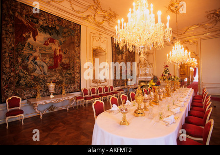 Österreich, Wien, Kaiserappartments Reichskanzleitrakt im, Speisesaal Foto Stock