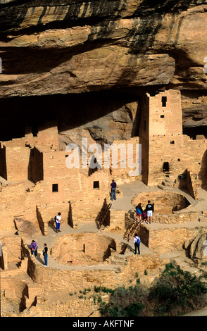 Stati Uniti d'America, Colorado, Mesa Verde Nationalpark, Cliff Palace Foto Stock