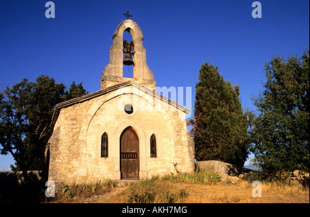 Francia, Alpes de Haute Provence, Moyenne Valle della Durance, Lurs Saint Michel cappella Foto Stock