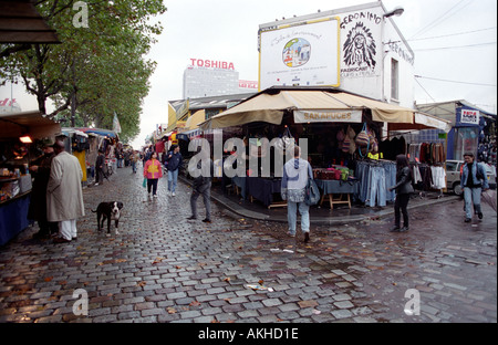 Mercato delle Pulci a Parigi Francia Foto Stock