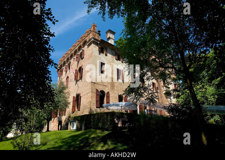 Giardino, il castello di Stigliano, Noale, Veneto, Italia Foto Stock