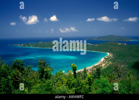 Magens Bay, Magens spiaggia, vista da, i draghetti sedile, san Tommaso e san Tommaso, Stati Uniti, Isole Vergini, USVI Foto Stock