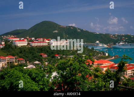 Porto, città di Charlotte Amalie, Porto, città di Charlotte Amalie, san Tommaso e san Tommaso, Stati Uniti, Isole Vergini, USVI Foto Stock