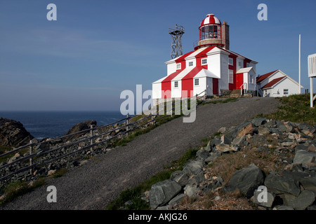 Il percorso che conduce fino a Cape Bonavista faro a luce della sera alla penisola di Bonavista Terranova in Canada - Sito Storico Foto Stock