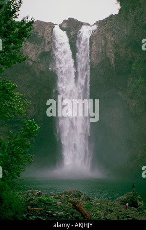 Snoqualmie Falls, nello Stato di Washington, Stati Uniti d'America - North American cascata Foto Stock