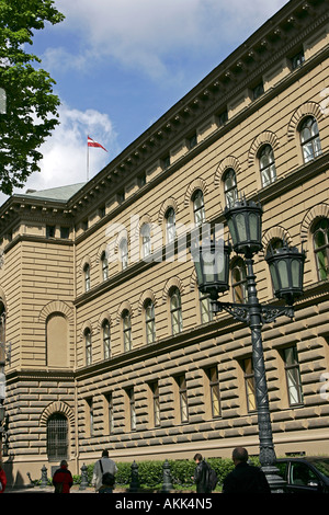 Saeima-edificio (Parlamento lettone), Aka Casa del Nobile Livonian Corporation, Riga, Lettonia. Si trova nell'UNESCO elencati Old Riga Foto Stock