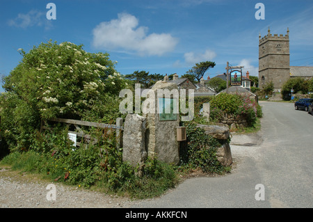 Il villaggio di Zennor, Cornwall, Regno Unito Foto Stock