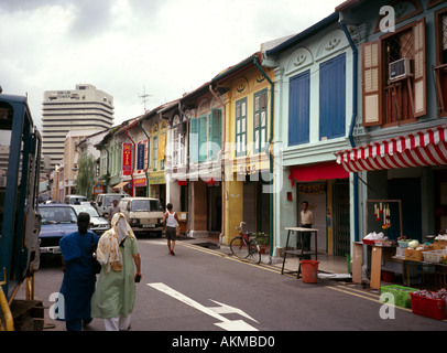 Singapore Chinatown Telok Ayer Street Foto Stock