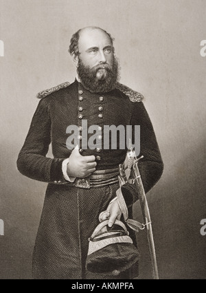 H R H Prince George William Frederick Charles, il secondo duca di Cambridge, 1819 -1904. Comandante in Capo dell'Esercito britannico Foto Stock