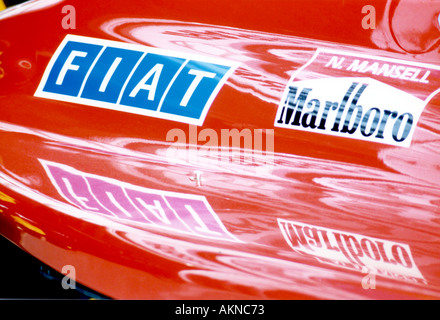 Ferrari di Formula 1 un coperchio del motore Foto Stock