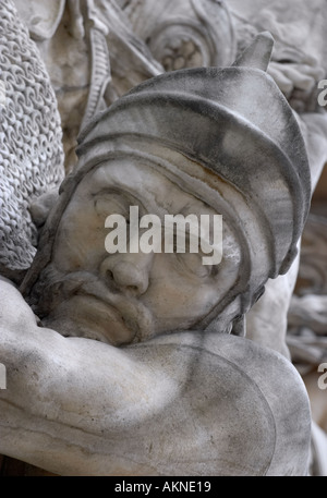 Dettaglio da 'La Marseillaise" da François Rude - scultura sull'Arc de Triomphe Paris Francia Foto Stock