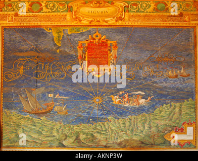 Galleria delle mappe, Musei Vaticani, Italia Foto Stock