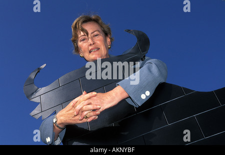 El Puerto de Santa Maria Claire Filhol che lavora per osborne per proteggere i diritti del Bull Foto Stock