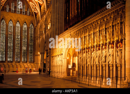 Gli interni della cattedrale di York Minster York England Regno Unito Foto Stock