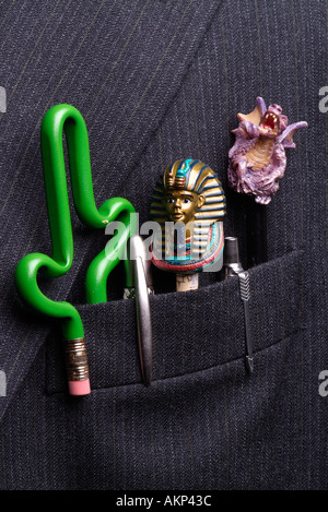 Novità matite in una tasca della giacca Foto Stock