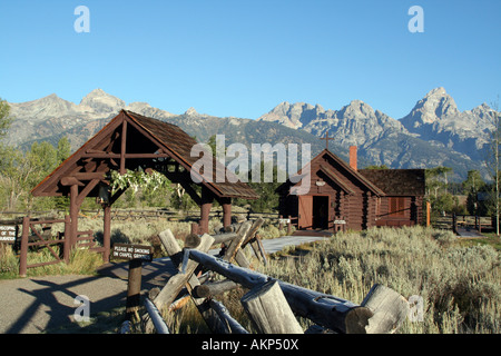 La cappella della Trasfigurazione, alci, Jackson Hole, Wyoming Foto Stock