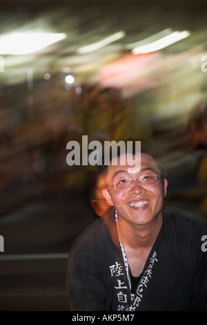 Scena di strada dal Nebuta summer festival di Aomori, Giappone Foto Stock