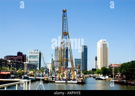 Rotterdam Paesi Bassi Old Port Harbour city centre Foto Stock