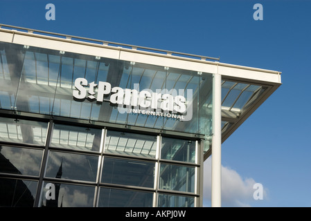 La stazione di St Pancras a Londra, Inghilterra Foto Stock