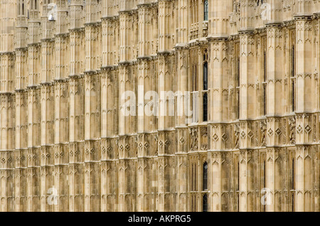 Dettagli architettonici del case del parlamento di Westminster Londra Foto Stock