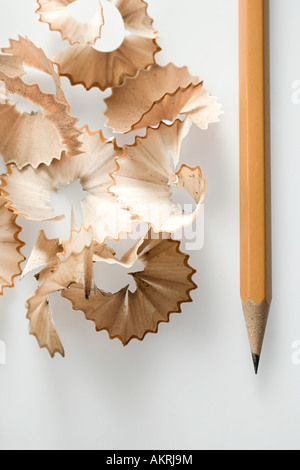 Matite e trucioli Foto Stock