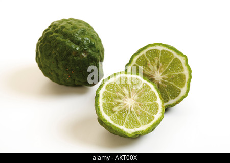 Kaffir limes, close-up Foto Stock