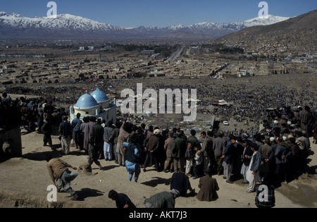 Anno Nuovo Sol-e-Nau al santuario Sakhi West Afghanistan Kabul Foto Stock