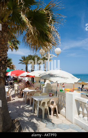 Lungomare Cafe, Benalmadena, Costa del Sol, Andalusia, Spagna Foto Stock