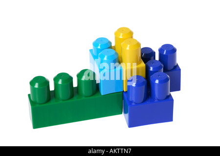 In plastica blocchi di costruzione Foto Stock