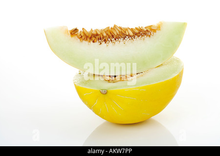 Fette di melone Honeydew, close-up Foto Stock