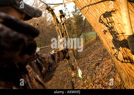 La caccia di prua in Pike County Illinois Foto Stock