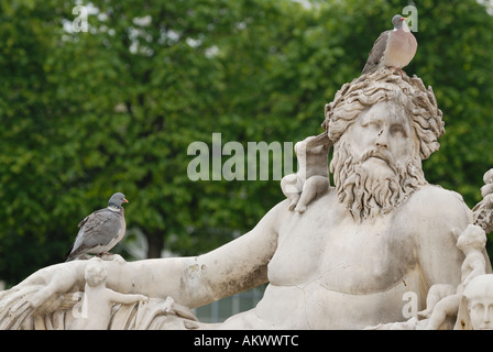 Francia, Parigi, Jardin des Tuileries, scultura, Le Tibre, da Pierre Bourdict, 1690 Foto Stock