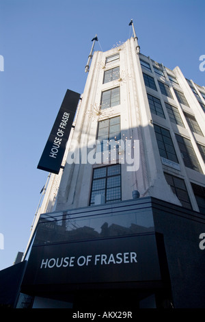 House of Fraser department store in Oxford Street a Londra. Nuovo logo Foto Stock