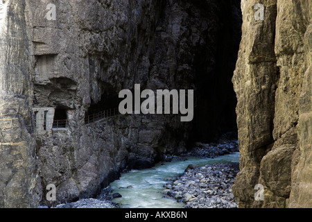 Grindelwald glacier canyon, Oberland bernese, Berna, Svizzera Foto Stock