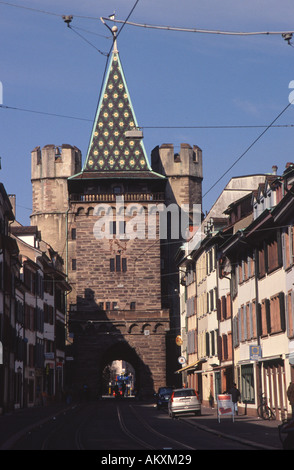 Basilea Spalentor cancello di Grossbasel Foto Stock