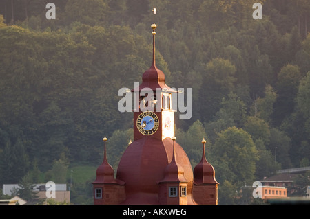 Municipio orologio, Lucerna, Canton Lucerna, Svizzera Foto Stock