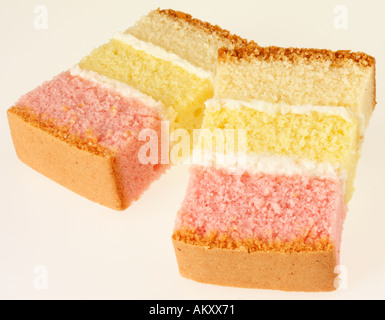 Fette di torta di angelo Foto Stock
