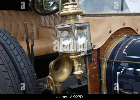 Doppia Duhanot Phaeton, F 1908, vintage car meeting, Schwetzingen, Baden-Wuerttemberg, Germania Foto Stock