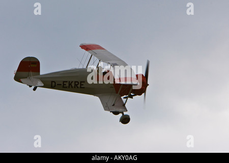 Buecker Jungmeister, l'Europa è un grande aereo vintage incontro sul Hahnweide, Kirchheim-Teck, Baden Wuerttemberg , Germania Foto Stock