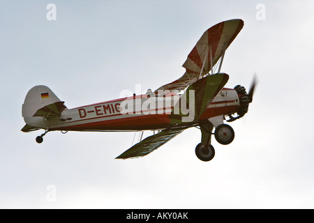 Buecker Jungmeister, l'Europa è un grande aereo vintage incontro sul Hahnweide, Kirchheim-Teck, Baden Wuerttemberg , Germania Foto Stock