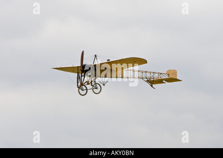 Bleriot XI, "La Manche', piani vintage incontro alla Hahnweide, Kirchheim-Teck, Baden Wuerttemberg, Germania Foto Stock