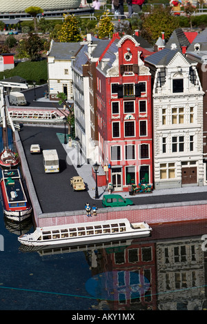 Modello di Amsterdam, Legoland, Guenzburg, Baviera, Germania Foto Stock