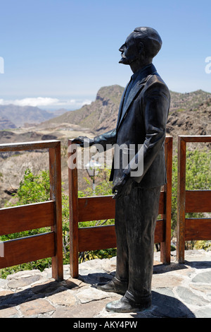 Don Miguel de Unamuno memorial in Artenara, Gran Canaria, Spagna Foto Stock