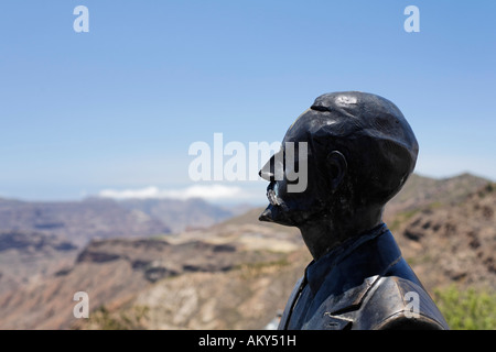 Don Miguel de Unamuno memorial in Artenara, Gran Canaria, Spagna Foto Stock