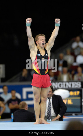 Ginnastica artistica Fabian HAMBUeCHEN GER il tifo di Ginnastica Artistica Campionati del Mondo 2007 Stoccarda Baden-Wuerttemberg Ge Foto Stock