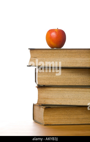 Apple sui libri Foto Stock