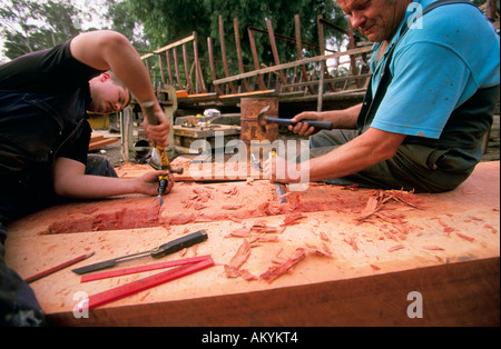 I costruttori di barche, Echuca, Australia Foto Stock