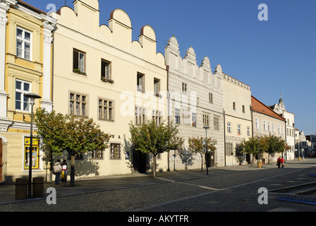 Il centro storico di Slavonice, Moravia del sud, Repubblica Ceca Foto Stock