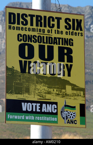 ANC Cartellone elettorale African National Congress Table Mountain Città del Capo Sud Africa RSA Thabo Mbeki Foto Stock
