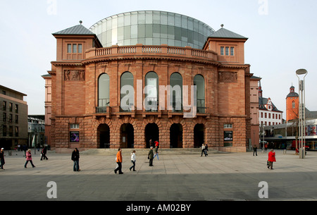 Teatro di Stato di Mainz, Renania-Palatinato, Germania Foto Stock